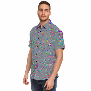 ACID Short Sleeve Button Down Shirt - HUBERT SOLCZYNSKI