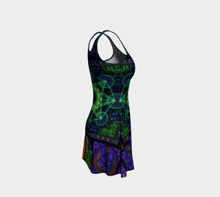 GEOMETRIC SHINTO FLARE DRESS