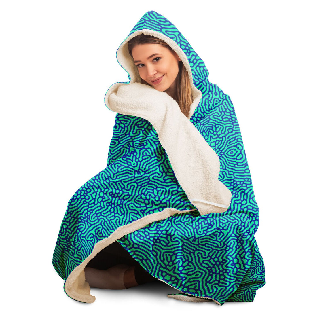 COMPUTER CODE Hooded Blanket - AOP | ARTDESIGNWORKS