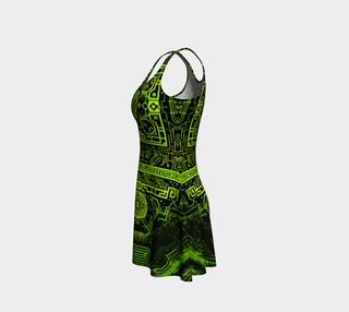 NEON GREENS FLARE DRESS