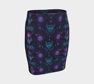 NEON BEARS FITTED SKIRT