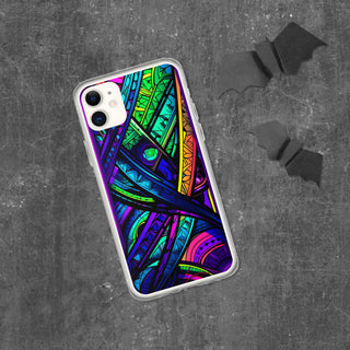 STAINED GLASS Clear Case for iPhone | ACIDMATH AI