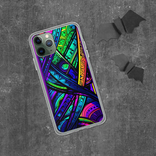 STAINED GLASS Clear Case for iPhone | ACIDMATH AI