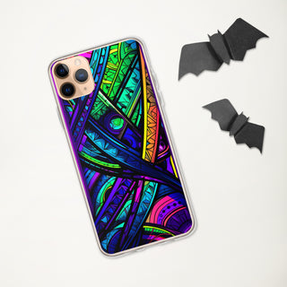 STAINED GLASS Clear Case for iPhone | ACIDMATH AI