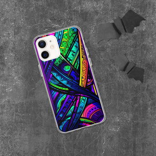 STAINED GLASS Clear Case for iPhone | ACIDMATH AI