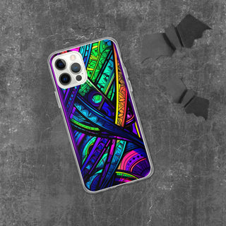 STAINED GLASS Clear Case for iPhone | ACIDMATH AI