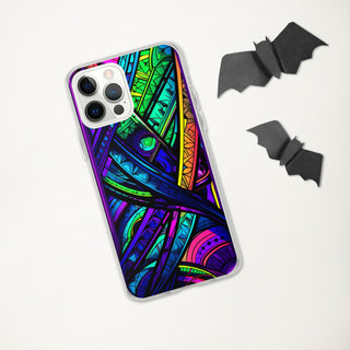 STAINED GLASS Clear Case for iPhone | ACIDMATH AI