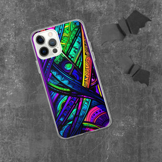 STAINED GLASS Clear Case for iPhone | ACIDMATH AI