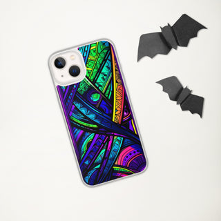 STAINED GLASS Clear Case for iPhone | ACIDMATH AI