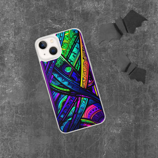 STAINED GLASS Clear Case for iPhone | ACIDMATH AI