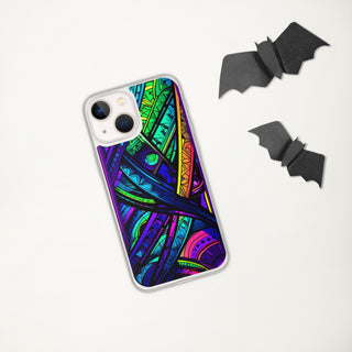 STAINED GLASS Clear Case for iPhone | ACIDMATH AI