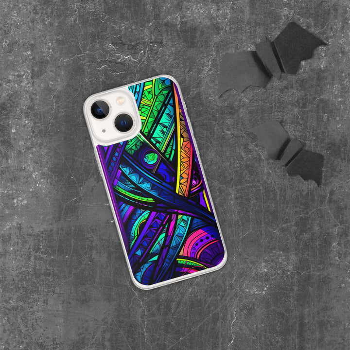 STAINED GLASS Clear Case for iPhone | ACIDMATH AI