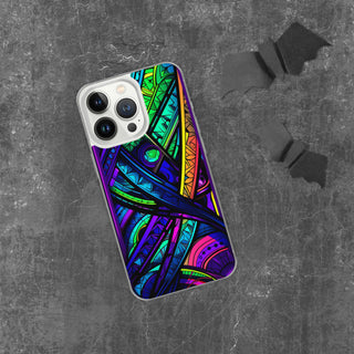STAINED GLASS Clear Case for iPhone | ACIDMATH AI