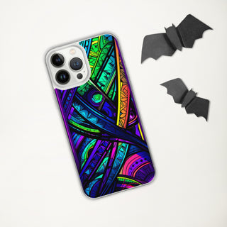 STAINED GLASS Clear Case for iPhone | ACIDMATH AI