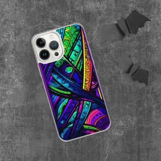 STAINED GLASS Clear Case for iPhone | ACIDMATH AI