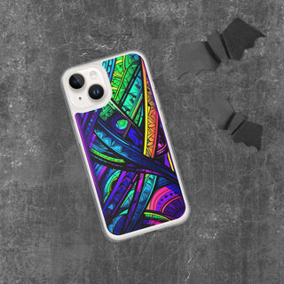 STAINED GLASS Clear Case for iPhone | ACIDMATH AI