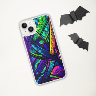 STAINED GLASS Clear Case for iPhone | ACIDMATH AI