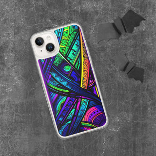 STAINED GLASS Clear Case for iPhone | ACIDMATH AI