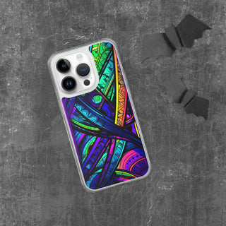 STAINED GLASS Clear Case for iPhone | ACIDMATH AI