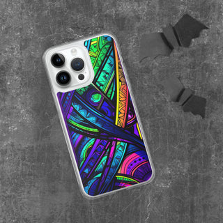 STAINED GLASS Clear Case for iPhone | ACIDMATH AI