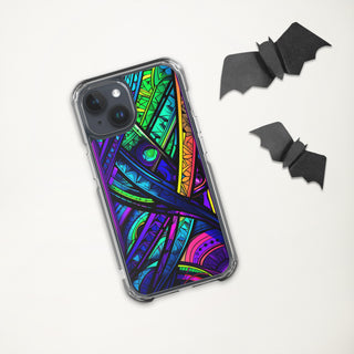 STAINED GLASS Clear Case for iPhone | ACIDMATH AI