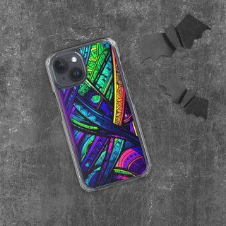 STAINED GLASS Clear Case for iPhone | ACIDMATH AI