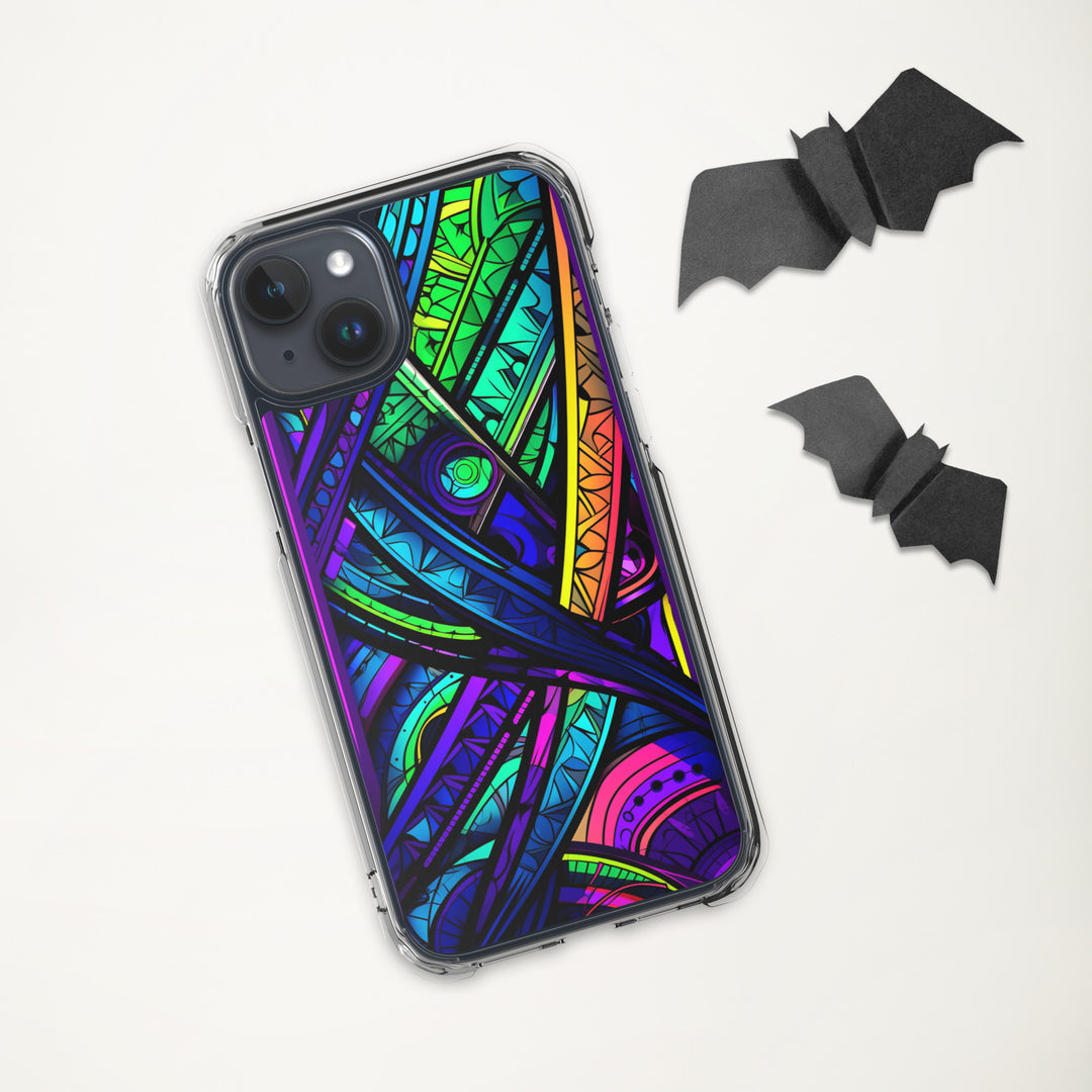 STAINED GLASS Clear Case for iPhone | ACIDMATH AI