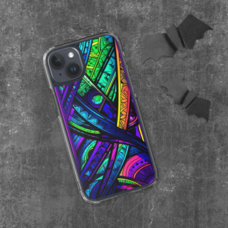 STAINED GLASS Clear Case for iPhone | ACIDMATH AI