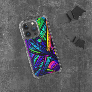 STAINED GLASS Clear Case for iPhone | ACIDMATH AI