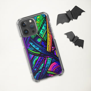 STAINED GLASS Clear Case for iPhone | ACIDMATH AI