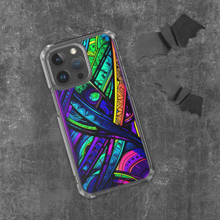 STAINED GLASS Clear Case for iPhone | ACIDMATH AI