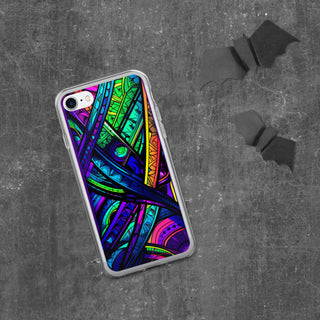 STAINED GLASS Clear Case for iPhone | ACIDMATH AI