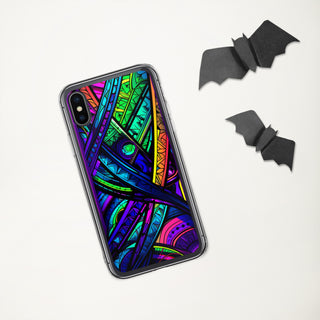 STAINED GLASS Clear Case for iPhone | ACIDMATH AI