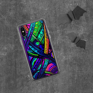 STAINED GLASS Clear Case for iPhone | ACIDMATH AI