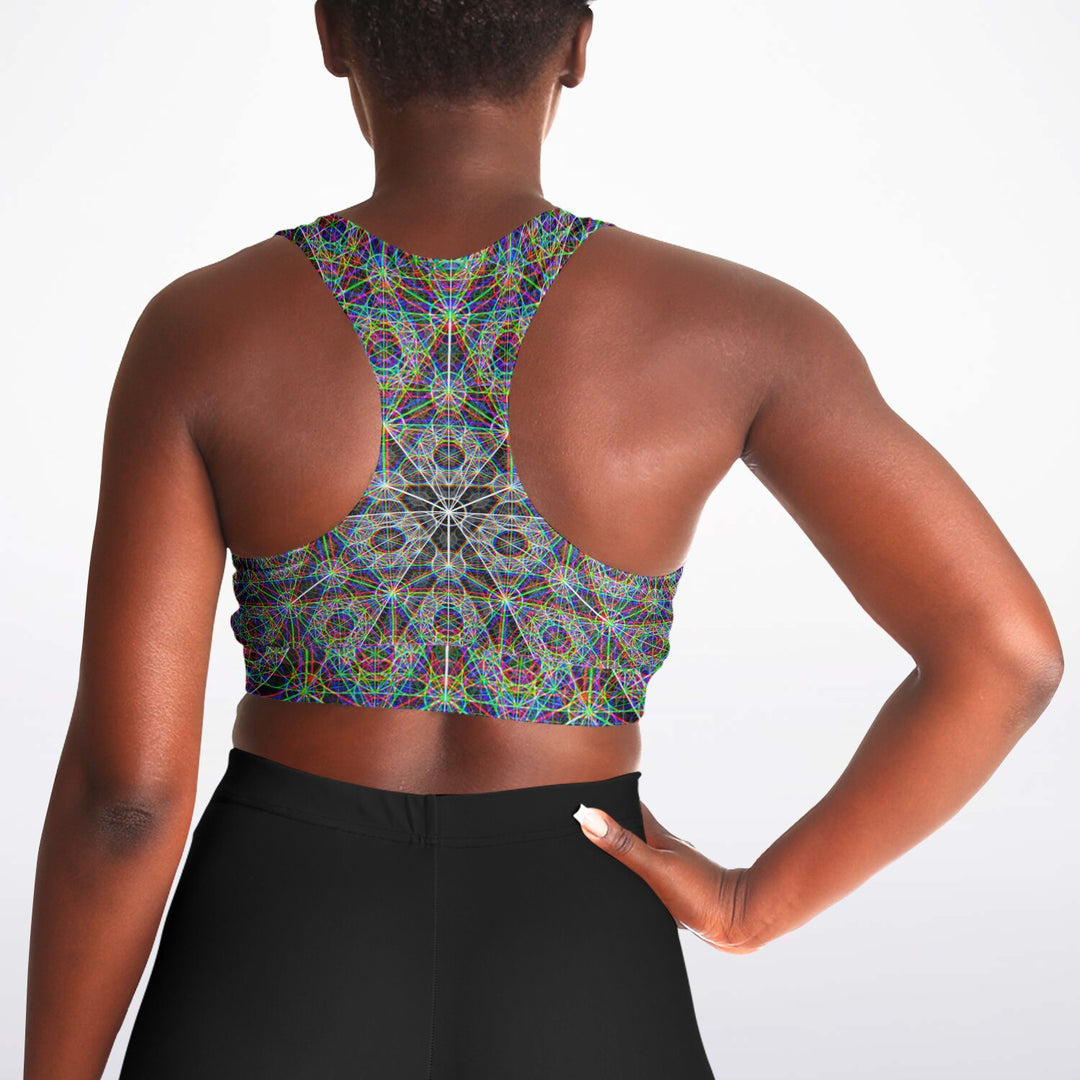 METATRONS CUBE Padded Sports Bra - PATTERN NERD