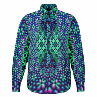 HALLWAY Long Sleeve Button Down Shirt - AOP | PSYPEPPER