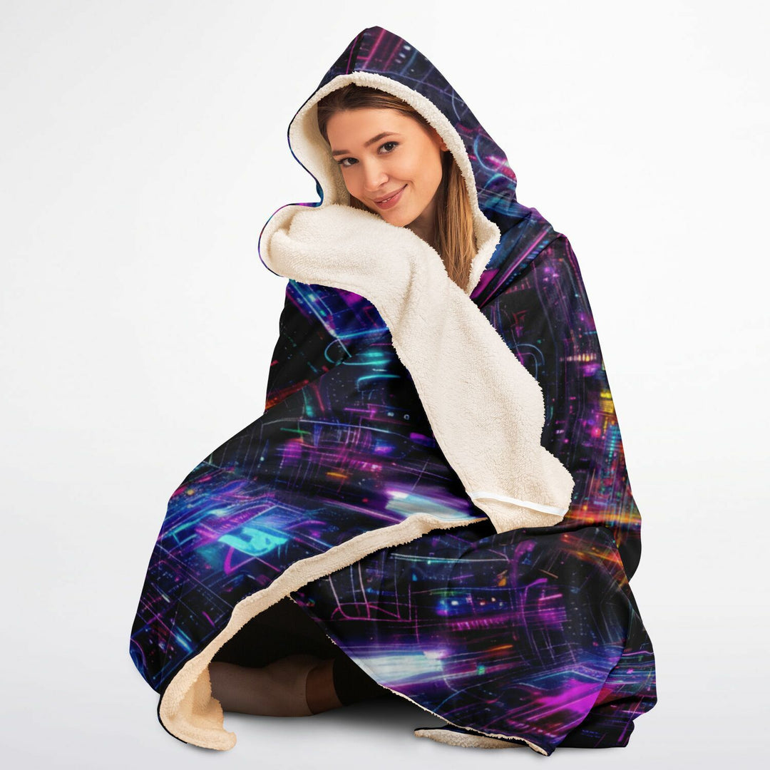 NIGHTDINNER Hooded Blanket Micro Fleece