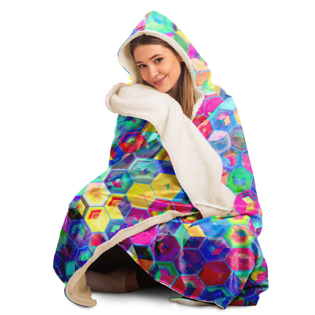 CRYSTALS Hooded Blanket - AOP | ARTDESIGNWORKS