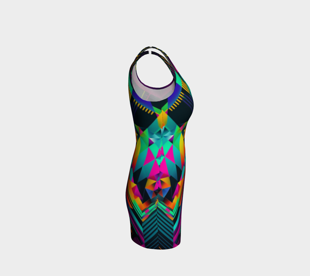 HATCHING BODYCON DRESS  | ACIDMATH AI