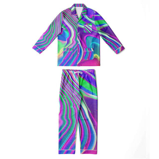 TANGERINE Men's Satin Pajamas  | Psychedelic Pour House