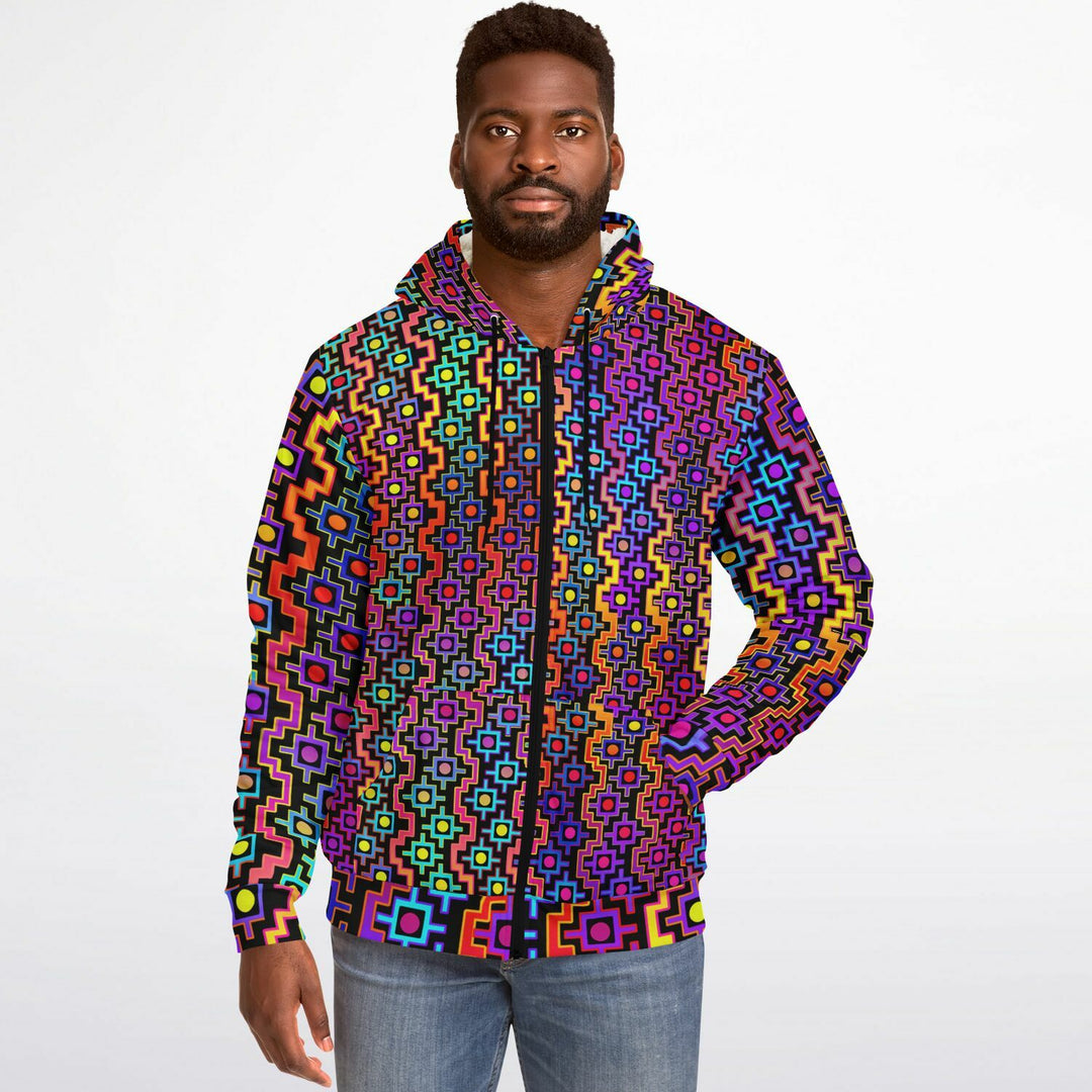 RAINBOW HEALING Microfleece Ziphoodie - HAKAN HISIM