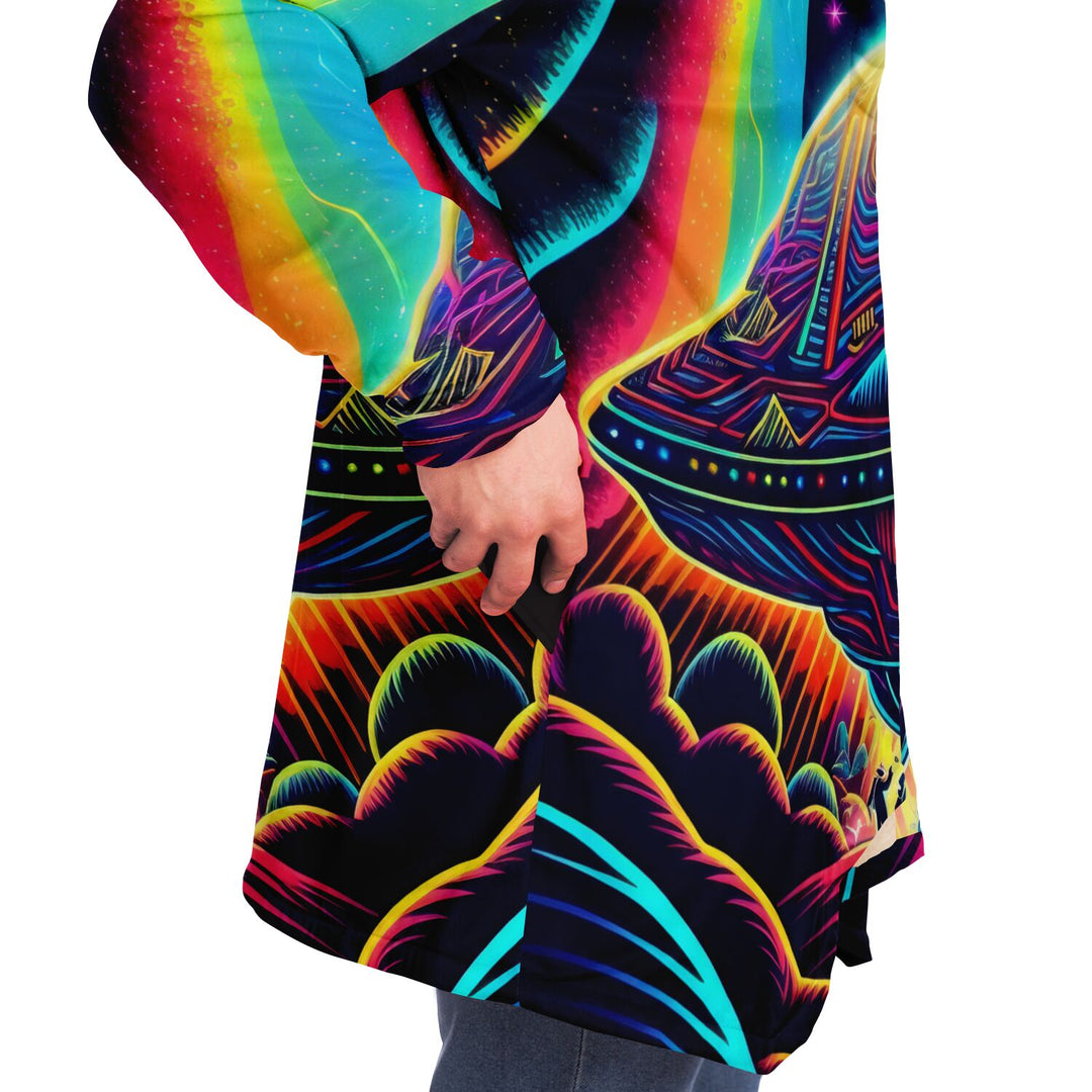 VISITORS Microfleece Cloak -PSYCHEDELIC POUR HOUSE