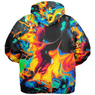 Athletic Plus-size Ziphoodie - AOP