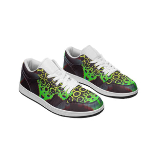 LIME HIVE Unisex Low Top Leather Sneakers