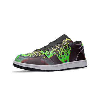 LIME HIVE Unisex Low Top Leather Sneakers