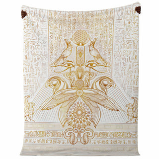 AUSPICIOUS HORUS Premium Microfleece Blanket