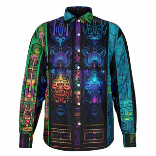 BARDO VIBES Long Sleeve Button Down Shirt - ACIDMATH AI