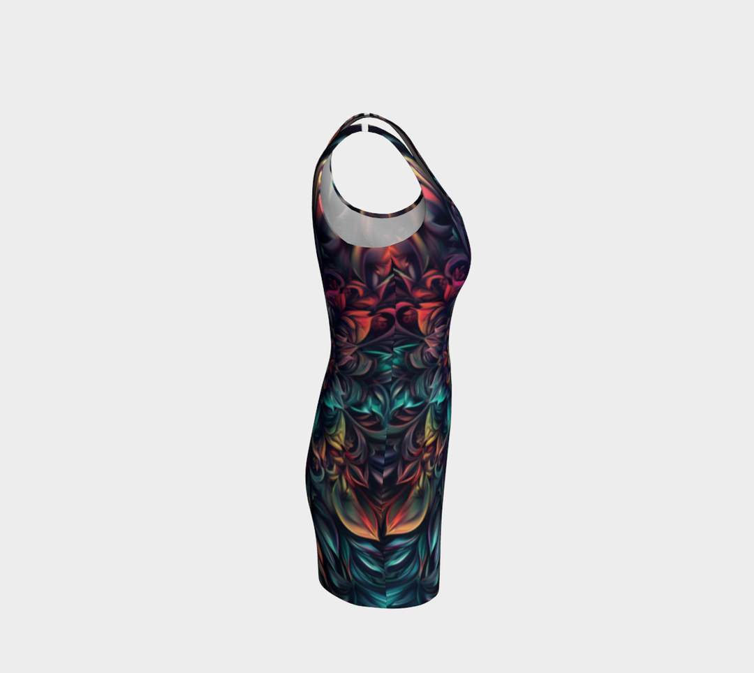 FLOWER BLOOM BODYCON DRESS  | ACIDMATH AI