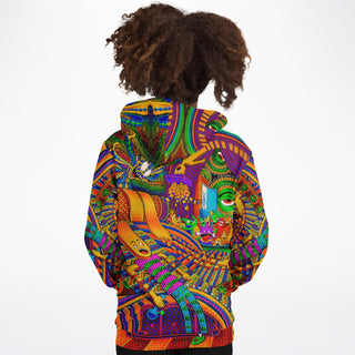 CONDUCTOR OF CONSCIOUSNESS Athletic Kids Hoodie - SALVIA DROID