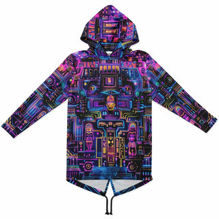 ACID GRID Heavyweight Elongated Hoodie